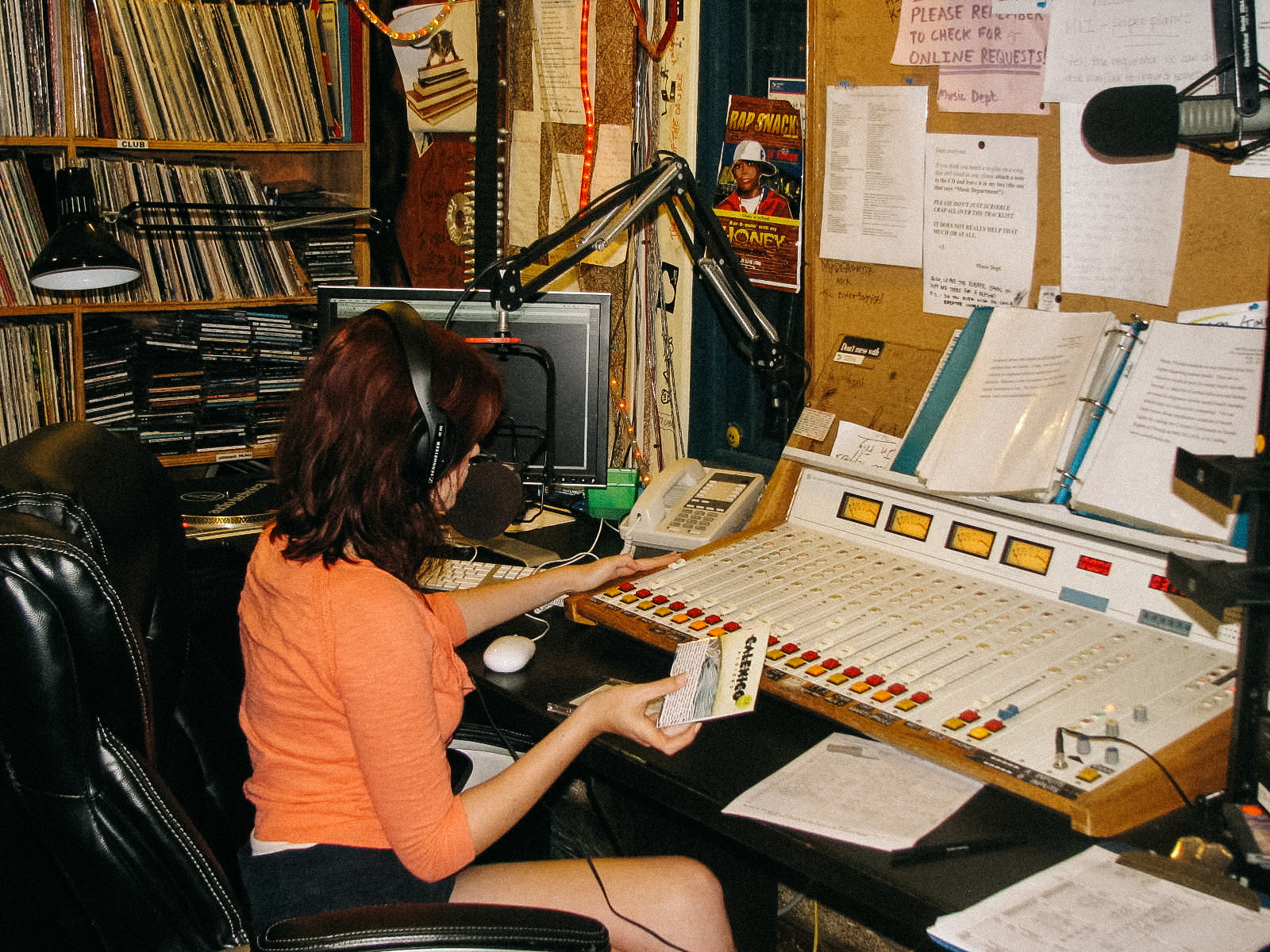 Broadcast booth at WVFS
